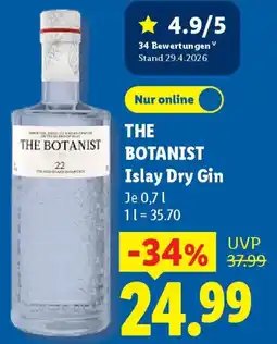 Lidl THE BOTANIST Islay Dry Gin Angebot