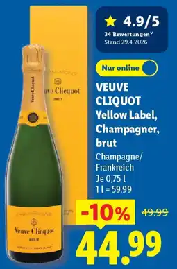 Lidl VEUVE CLIQUOT Yellow Label, Champagner, brut Angebot