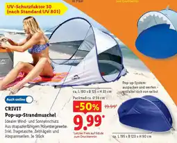 Lidl CRIVIT Pop-up-Strandmuschel Angebot