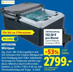 Lidl ARTSAUNA Whirlpool Angebot
