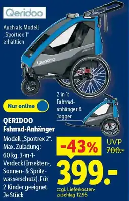 Lidl QERIDOO Fahrrad-Anhänger Angebot