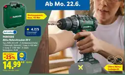 Lidl PARKSIDE Akku-Bohrschrauber 20 V Angebot