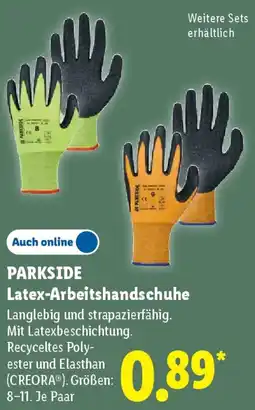 Lidl PARKSIDE Latex-Arbeitshandschuhe Angebot