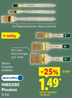 Lidl PARKSIDE Pinselset Angebot