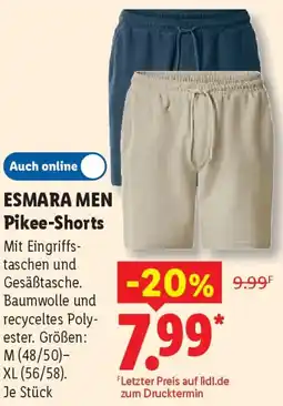 Lidl ESMARA MEN Pikee-Shorts Angebot