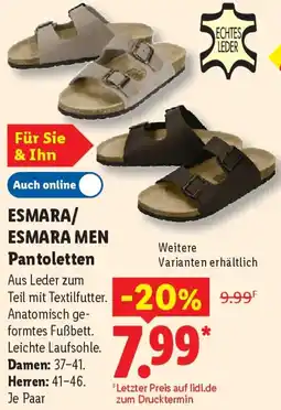 Lidl ESMARA/ ESMARA MEN Pantoletten Angebot