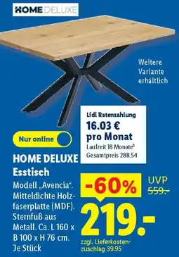 Lidl HOME DELUXE Esstisch Angebot