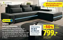 Lidl JUSKYS Sofa mit Ottomane Angebot