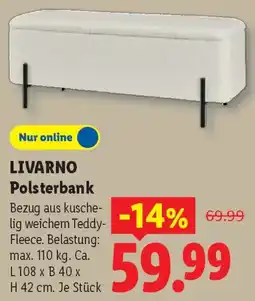 Lidl LIVARNO Polsterbank Angebot