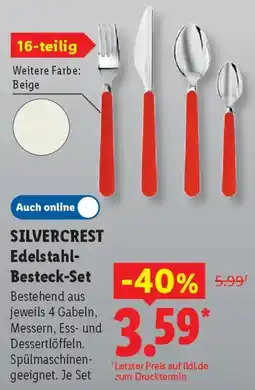 Lidl SILVERCREST Edelstahl Besteck-Set Angebot