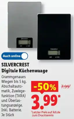 Lidl SILVERCREST Digitale Küchenwaage Angebot