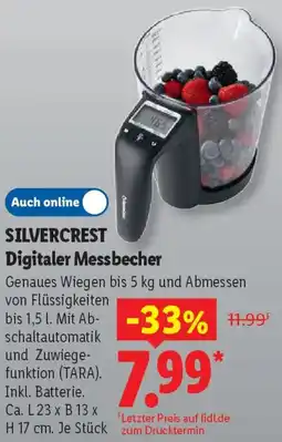 Lidl SILVERCREST Digitaler Messbecher Angebot