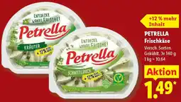Lidl PETRELLA Frischkäse Angebot