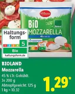 Lidl BIOLAND Mozzarella Angebot