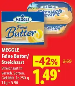 Lidl MEGGLE Feine Butter/ Streichzart Angebot