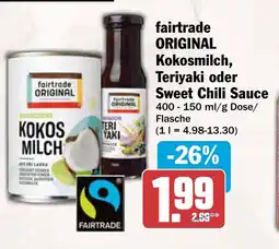 AEZ fairtrade ORIGINAL Kokosmilch, Teriyaki oder Sweet Chili Sauce Angebot