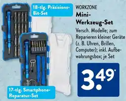 Aldi Süd WORKZONE Mini Werkzeug-Set Angebot