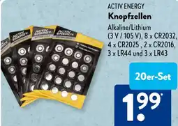 Aldi Süd ACTIV ENERGY Knopfzellen Angebot