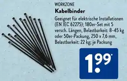Aldi Süd WORKZONE Kabelbinder Angebot