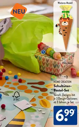 Aldi Süd HOME CREATION Schultüten Bastel-Set Angebot