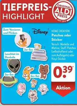 Aldi Süd HOME CREATION Patches oder Sticker Angebot
