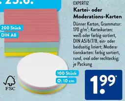 Aldi Süd EXPERTIZ Kartei- oder Moderations-Karten Angebot