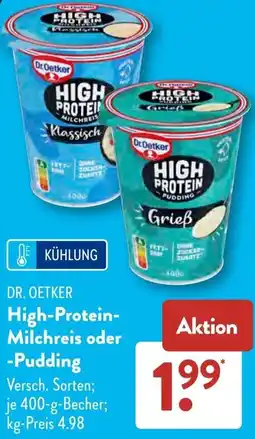 Aldi Süd DR. OETKER High-Protein Milchreis oder Pudding Angebot