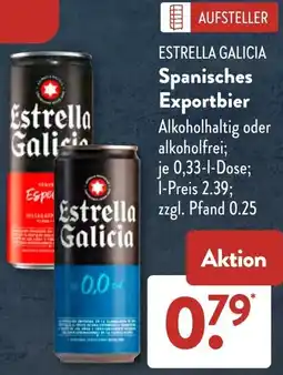 Aldi Süd ESTRELLA GALICIA Spanisches Exportbier Angebot