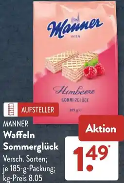 Aldi Süd MANNER Waffeln Sommerglück Angebot