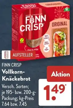 Aldi Süd FINN CRISP Vollkorn Knäckebrot Angebot