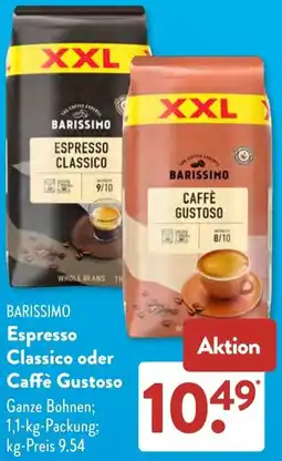 Aldi Süd BARISSIMO Espresso Classico oder Caffè Gustoso Angebot