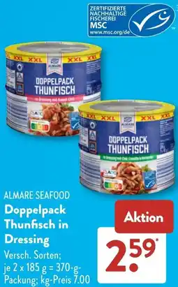 Aldi Süd ALMARE SEAFOOD Doppelpack Thunfisch in Dressing Angebot
