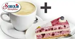 Scheck-in-Center Scheck-in Manufaktur Tasse Kaffee +1 Stück Heidelbeer-Käsesahnetorte Angebot