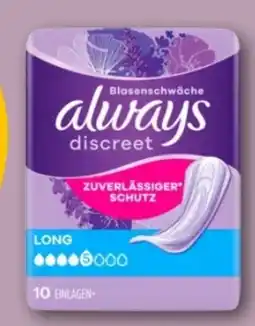 REWE Center Always Discreet Inkontinenz-Einlagen Angebot