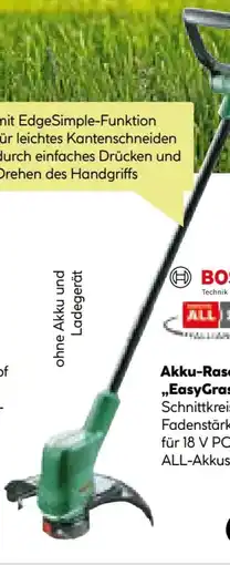 BayWa Bau & Garten Bosch Akku-Rasentrimmer EasyGrassCut 18 Solo Angebot