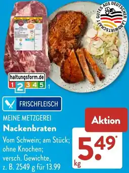 Aldi Süd MEINE METZGEREI Nackenbraten Angebot