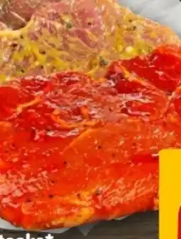 REWE Center Metzgerei Landbauern Strohschwein Mariniert Hüftsteaks Angebot