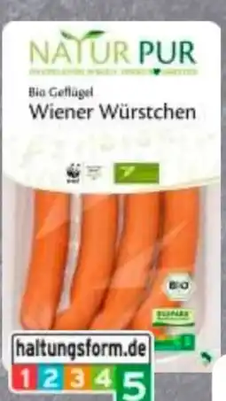Edeka Frischemarkt Natur Pur Bio-Geflügel Wiener Würstchen Angebot