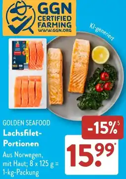Aldi Süd GOLDEN SEAFOOD Lachsfilet Portionen Angebot