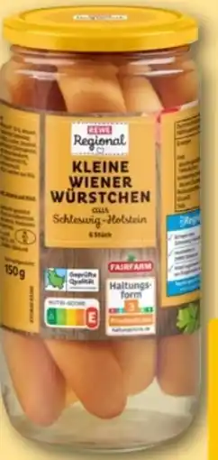 REWE Center Rewe Regional Kleine Wiener Würstchen Angebot