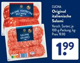 Aldi Süd CUCINA Original italienische Salami Angebot