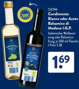 Aldi Süd CUCINA Condimento Bianco oder Aceto Balsamico di Modena I.G.P. Angebot