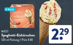 Aldi Süd MUCCI Spaghetti-Eishörnchen Angebot