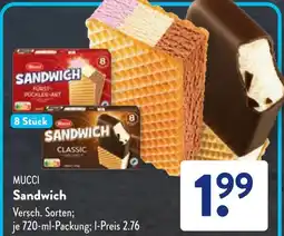 Aldi Süd MUCCI Sandwich Angebot