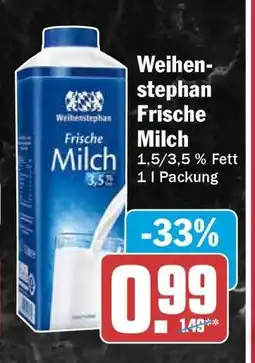 HIT Weihenstephan frische Milch Angebot