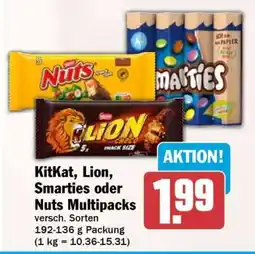 HIT KitKat, Lion, Smarties oder Nuts Multipacks Angebot