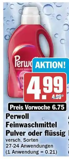 HIT Perwoll Feinwaschmittel Pulver oder flüssig Angebot