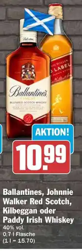 HIT Ballantines, Johnnie Walker Red Scotch, Kilbeggan oder Paddy Irish Whiskey Angebot