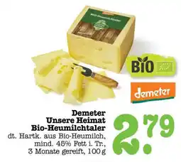 Scheck-in-Center Demeter Unsere Heimat Bio-Heumilchtaler Angebot