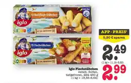 Scheck-in-Center Iglo Fischstäbchen Angebot
